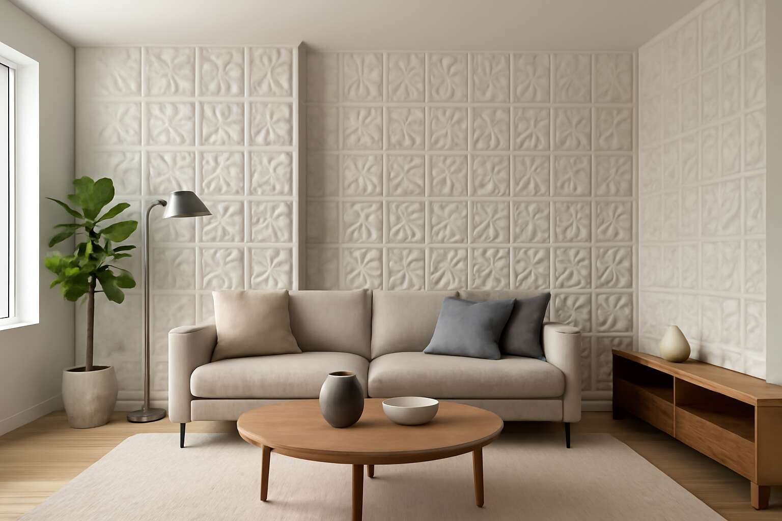 ceiling tiles on walls