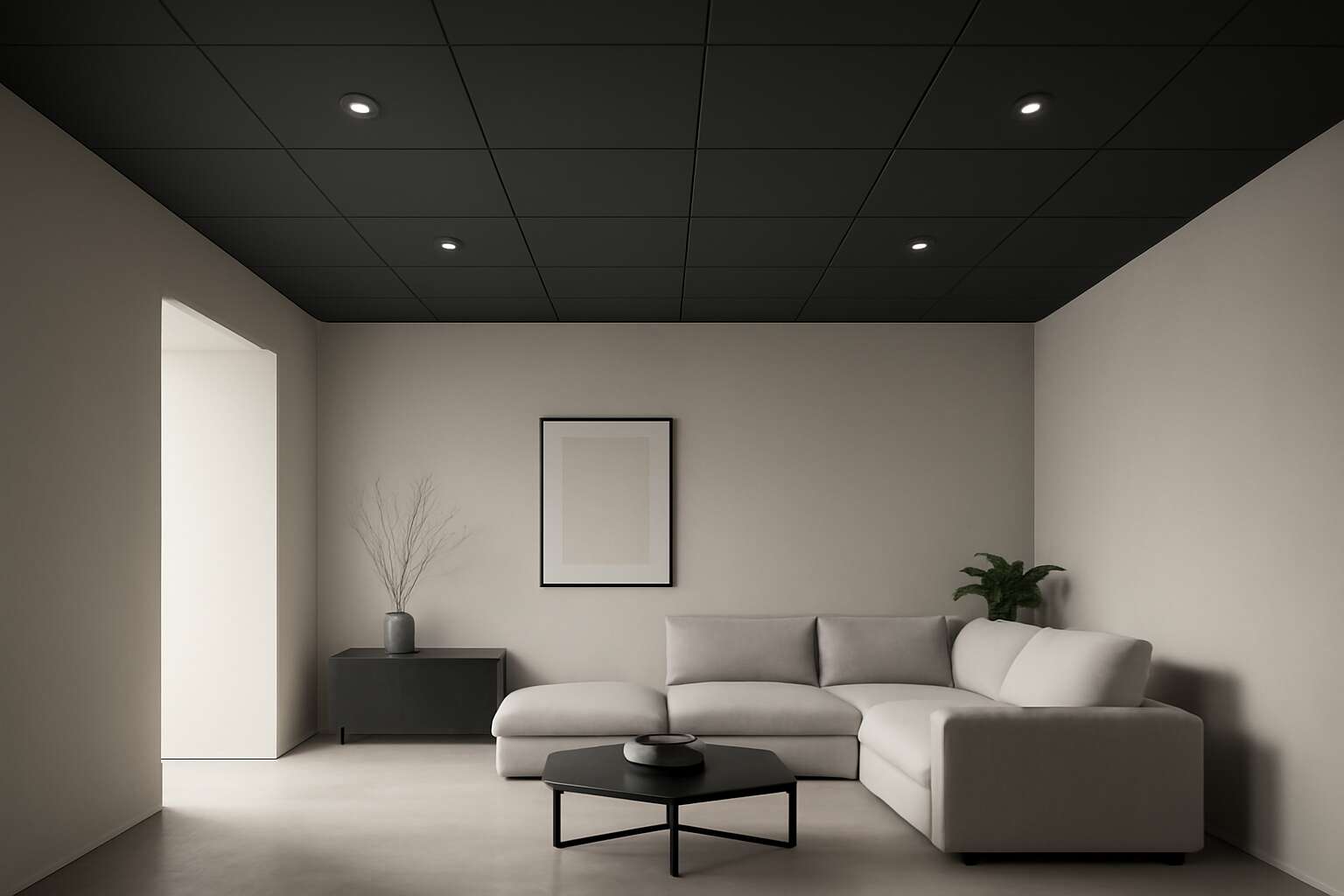 ceiling tiles black