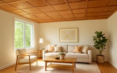 Elevate Interiors with ceiling tiles wood: Rustic charm meets modern design