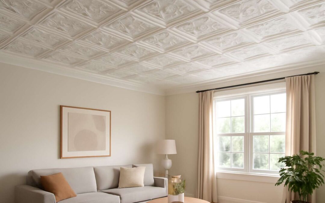 Upgrade your space with polystyrene ceiling tiles: lightweight, budget-friendly, stylish