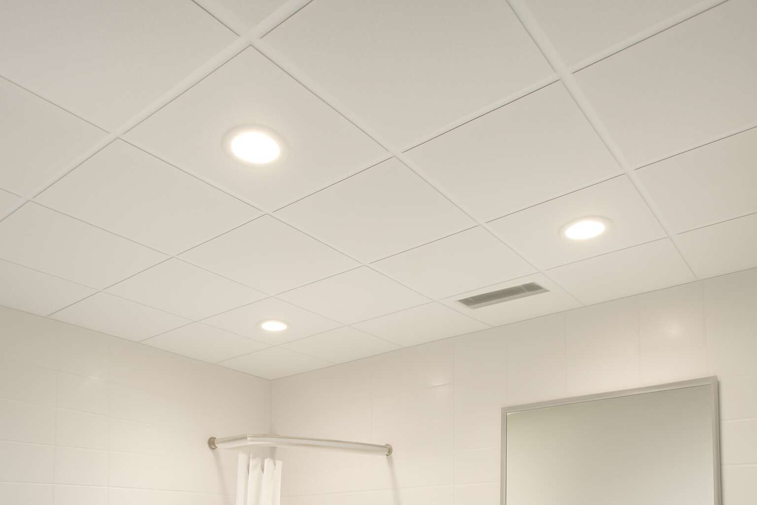 ceiling tiles in bathroom
